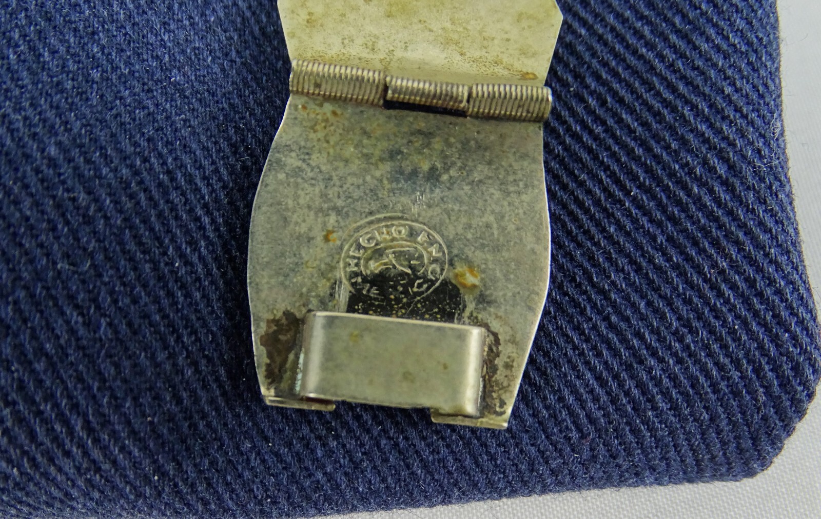 Abalone Shell Panel Bracelet clasp marked Taxco 9… - image 9