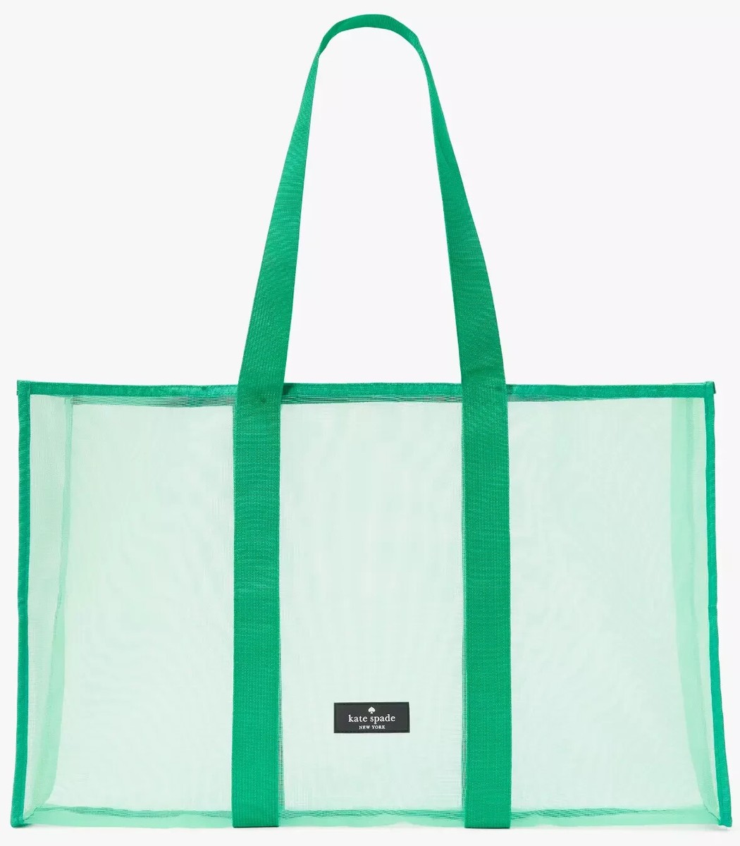★SUNNEI★ Parallepipedo Tote Bag Green MACCXBAG010GMT MACCX Kate Spade Green Transparent Mesh Beach Tote 25 x 15