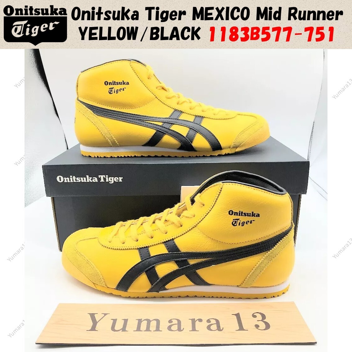 Onitsuka Tiger MEXICO Mid Runner YELLOW/BLACK 1183B577-751