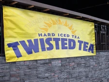Yellow Twisted Tea Hard Iced Tea Banner (2.5ft x 5ft)