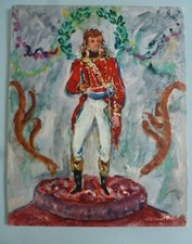 terechkovitch " le premier consul " estampe de 1963 école de paris