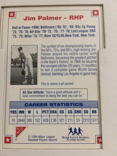 1994 NABISCO FRAMED ALL STAR LEGENDS BASEBALL HOF GIBSON PALMER ROBINSON SNIDER - Picture 10 of 12