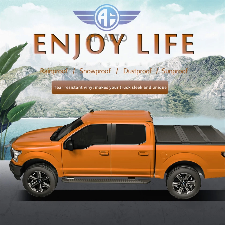 Hard 3-Fold Tonneau Cover 5.5FT Bed For 2007-2021 Toyota Tundra Crew Max - Image 2 of 4