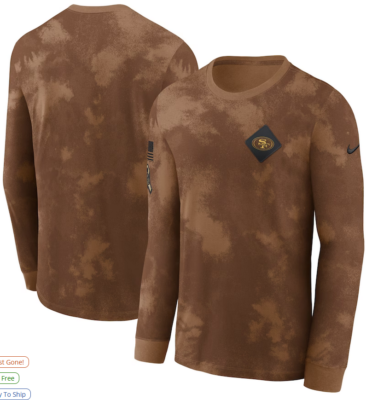 49ers salute to service long sleeve shirt
