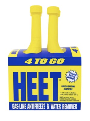 Set of 4: HEET Water Remover & Gas-Line Antifreeze For Gasoline Engines 12 FL OZ