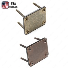 Set of 1 Aged Relic Guitar Neck Plate  Screws For Stratocaster Telecaster