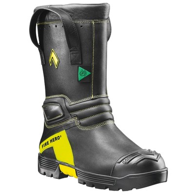 HAIX FIRE Leather Mens Buckle Bunker Boots Structural Comfortable NFPA Black