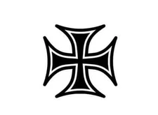 Iron Cross Vinyl Die Cut Decal Sticker - Motorcycle Biker Chopper Maltese