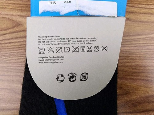 Bridgedale Socken Damen klein schwarz Merino Fusion Heel Fit Skifahren Slim Damen - Bild 12 von 12