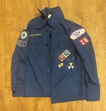 Vintage 90s Boy Scouts Of America Official Shirt Youth Size Medium W/ Patches