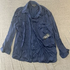 INC International Concepts Womens Size Petite XL Satin Utility Shirt