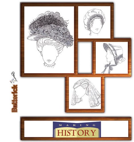 2004 Historical Hats Sewing Pattern Butterick 4210 S/M/L New OOP - 第 1/3 張圖片