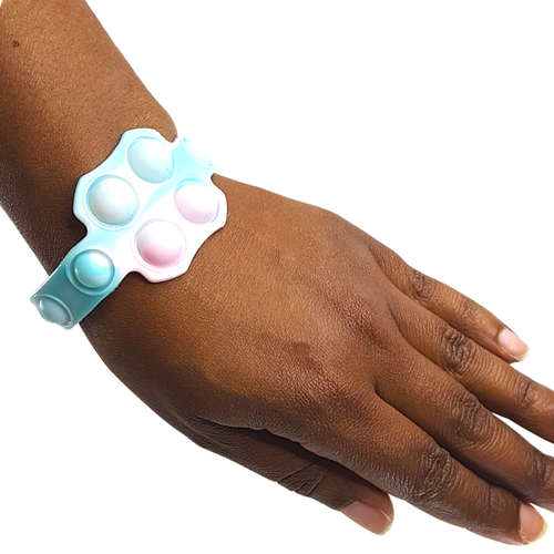 Mini pulsera push pop burbuja pop calmante juguete pulsera sensorial Aqua - Imagen 2 de 2