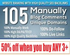 105 Manual Blog Comments / SEO Backlinks