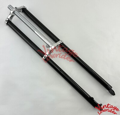 BLACK/CHROME TRIPLE TREE CHOPPER BICYCLE FORK 1