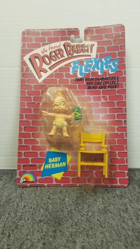 1988 LJN Toys Who Framed Roger Rabbit Flexies Baby Herman MOC