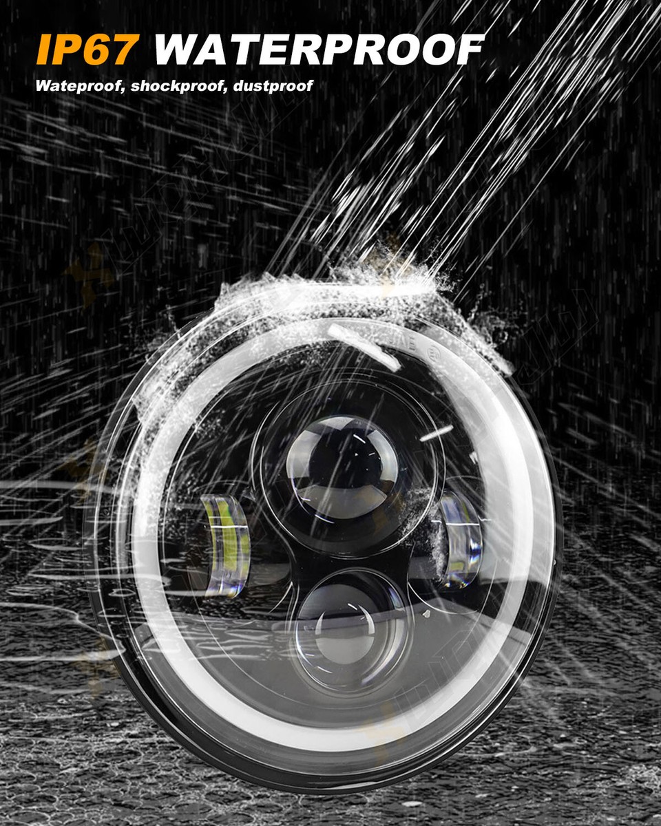 7 Inch LED Round Headlights With DRL Hi Lo Beam Headlamp Fit Lada Niva 4x4 Offroad Car Accessories For Jeep Wrangler Tj Jk Lj Tj I3925141297