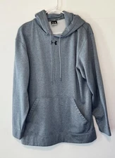 Under Armour Hoodie Loose Gray Pull Over Performance Fleece Mens Sz XL