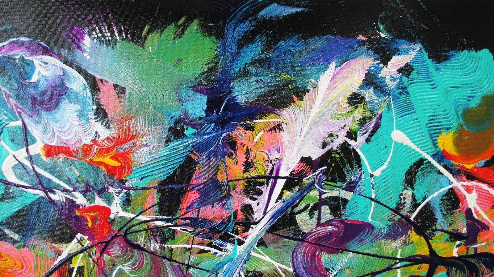 Transformation 022122 - Colorful original acrylic painting on canvas sheet