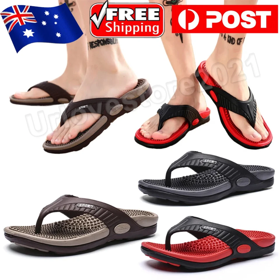 Men Joe Thongs Flip Flops Sandals Outdoor Casual Anti-Slip Slippers Beach Shoes