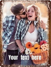 Customized Tin Metal Signs for Motorcycle Lovers, Personalized Biker Name 