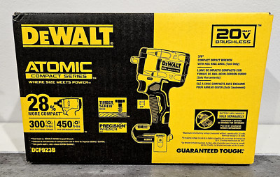 NEW DeWalt 20V Brushless 3/8'' Compact Impact Wrench Hog Ring Anvil DCF923B