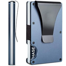 EDGE Men's RFID Blocking Slim Money Clip Minimalist Wallet Card ID Holder