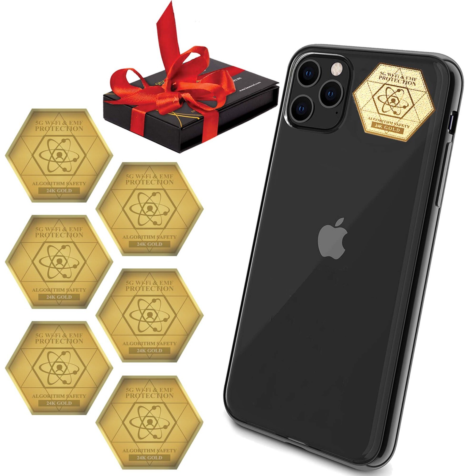 Advanced EMF & 5G Protection Gold Stickers Universal for Phones & Devices