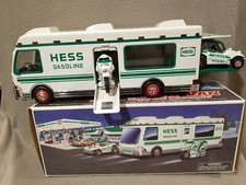 1998 Hess Recreation Van With Dune Buggy & Motorcycle- New In Box-Tested