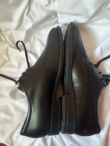 ECCO Men Oxford Dress Shoe Shock Point Size 41 US 7.5 Black Leather Ankle Boots - Picture 6 of 8