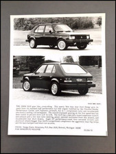 1984 Dodge Omni Glh Charger Original Car Photo Photograph Print 1984 Dodge Omni Glh Charger Original Car Photo Photograph Print