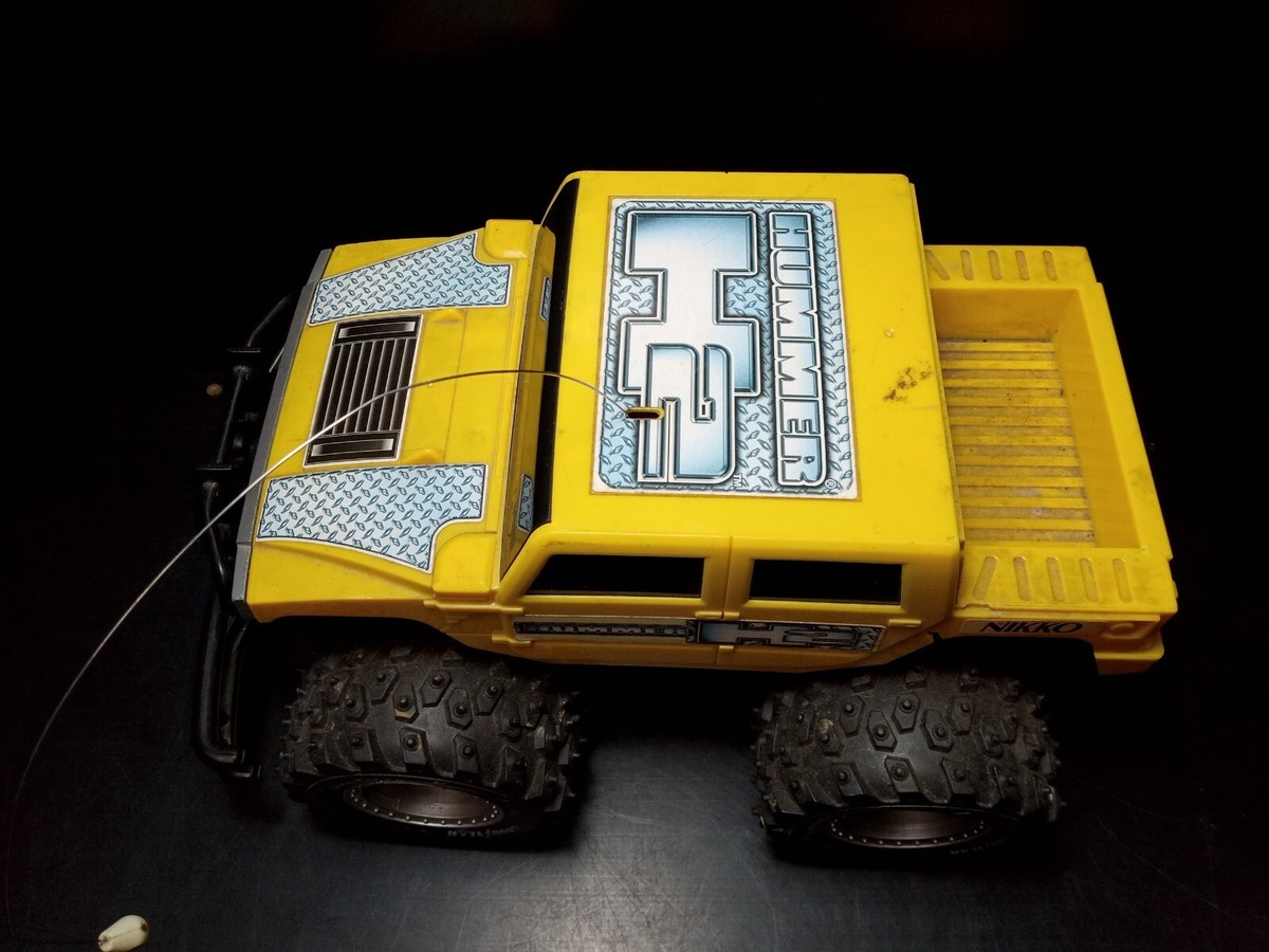 NIKKO Hummer H2 Yellow RC Car 10” 4.8 Volt 2WD Truck UNTESTED NO