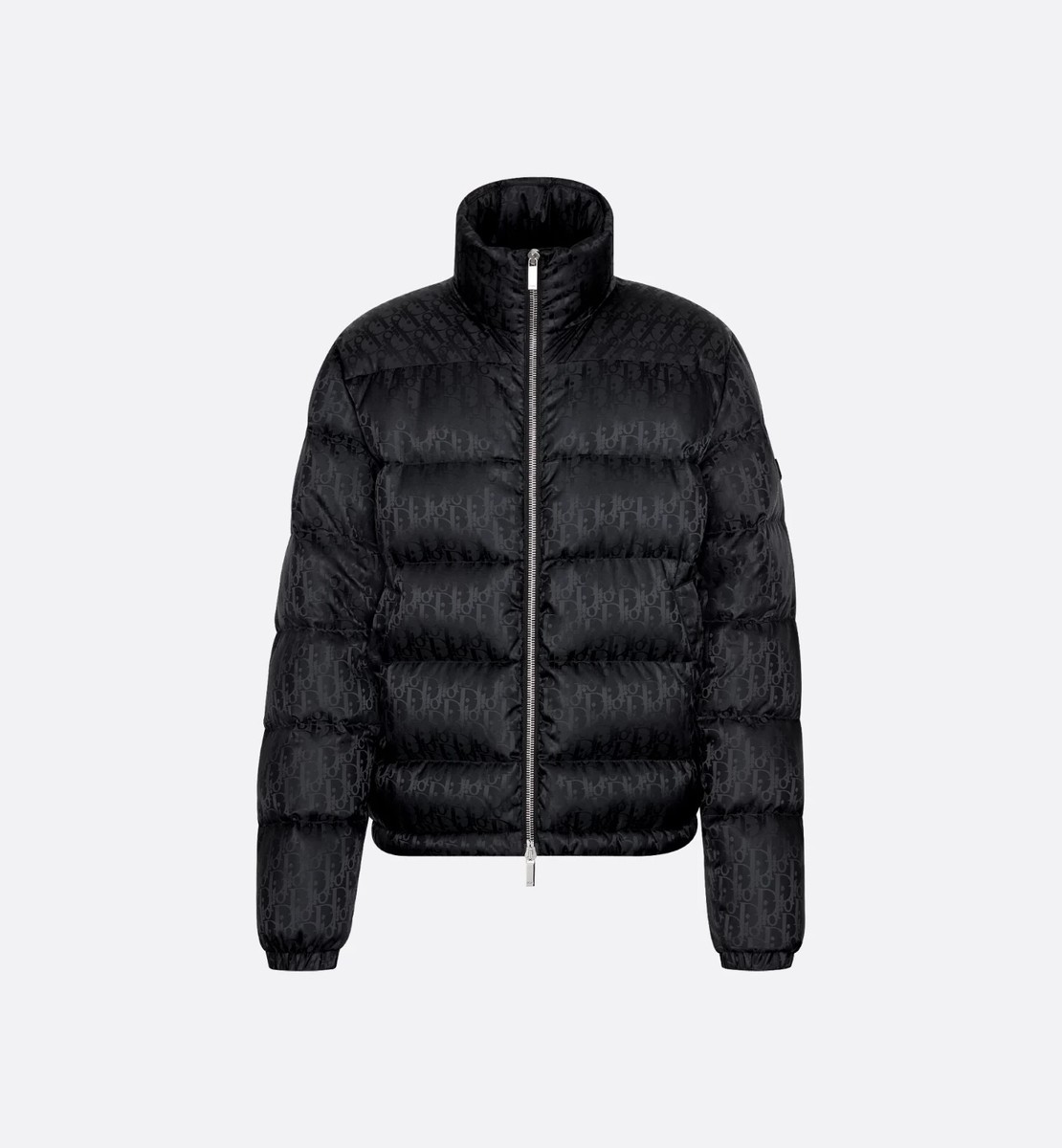 Dior ブラック ダウンジャケット46 DIOR Oblique Puffer Jacket - Black - Size 46 - Pre-owned