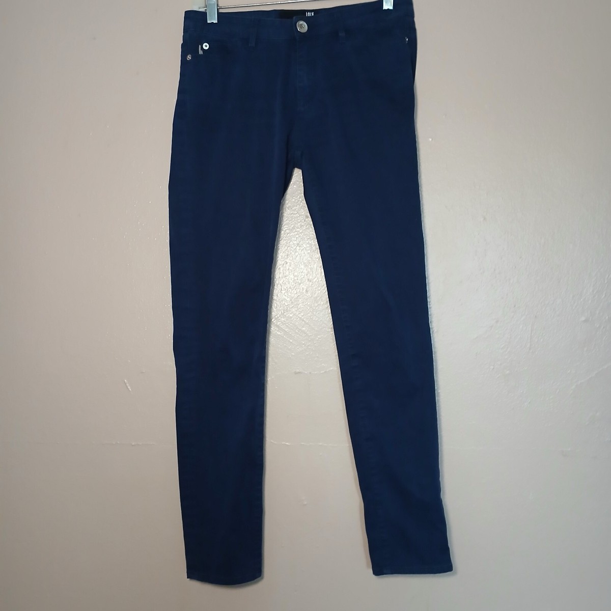 パンツ MOSCHINO Women Straight Pants 031905220285 Blue Love Moshino Pants Women's 28 Navy Slim Straight Quiet