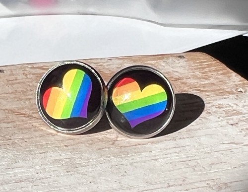 Women’s Men’s Rainbow Pride Stud Earrings
