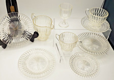 Vintage Childs Tea Set toy Ideal Banner acrylic crystal diamond point play dish