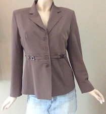 Vertigo Paris Techno Trussy Brown Blazer Jacket Size L Msrp $380.00