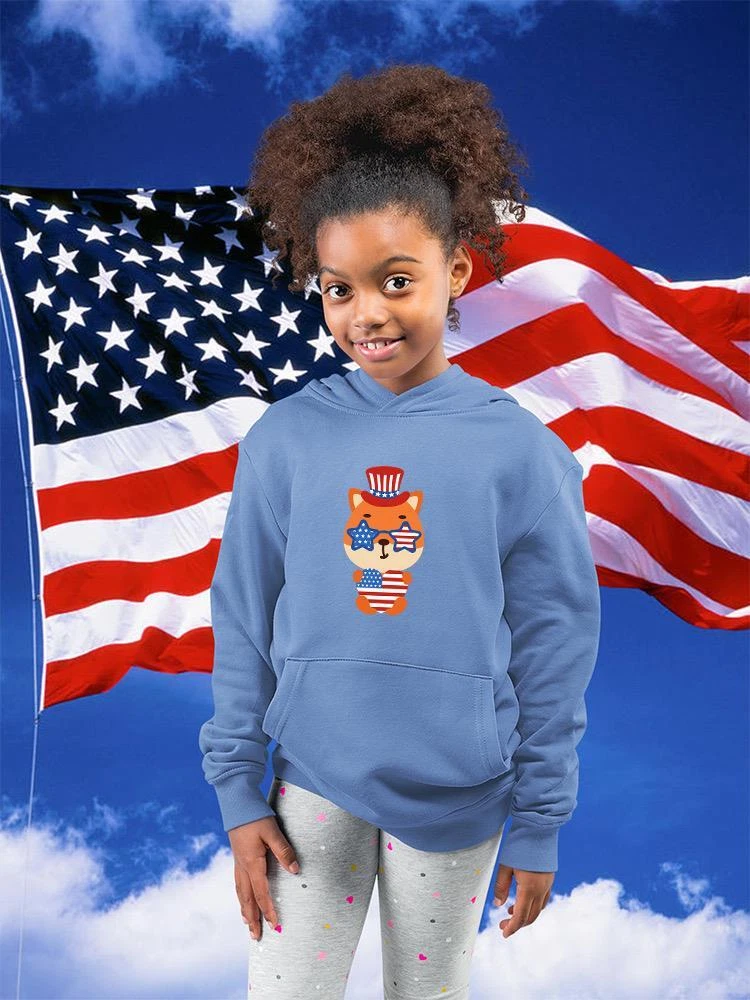 Cute Patriotic Baby Fox Hoodie Youth s Image by Shutterstock