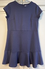 GAP Women’s NAVY/LILAC Spotted Knee Shift Cap Sleeve Raffle A-Line Dress Size 16
