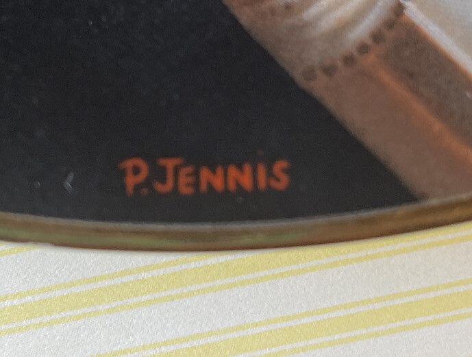 1991 SIGNED Paul Jennis “The Paris Hat” Gone w/ Wind W.J. George Plate (NO COA)