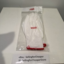New Supreme FW20 Rubberized Work Gloves Box Logo White