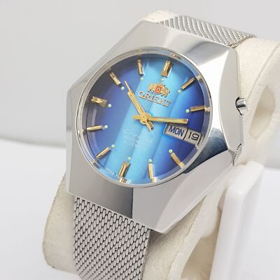 Orient Crystal Y469652-6A Automatic Blue Dial Vintage Men's Watch