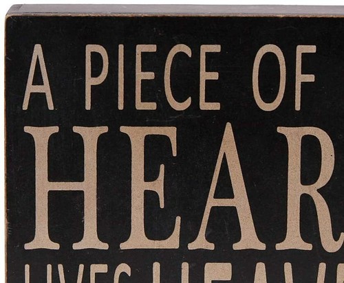 Decoration Wooden Wall Decor Sign(A Piece Of My Heart Lives In Heaven Home Decor - Picture 5 of 10