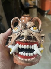 Stacy Lambert face pottery jug NC Potter  Medium / Smaller Size.    Perfect