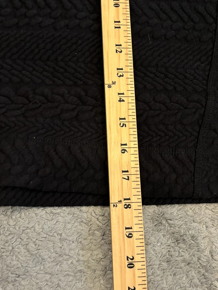 Saia prAna feminina média algodão preta stretch jersey malha puxada texturizada - Imagem 4 de 4