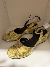Aerosoles Yellow croc Embossed Wedge Heels Si...