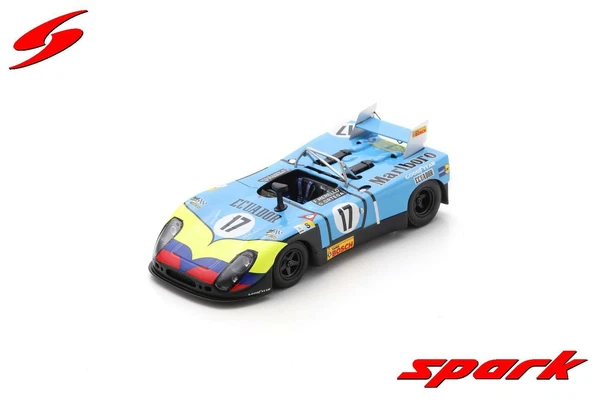 Spark S9789 1:43 Porsche 908/2 Nr.17 24H Le Mans 1974 Modellauto Blau-image