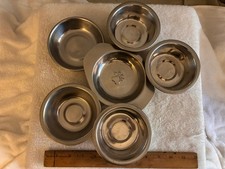 6 Stainless Steel Cat Food Bowls Small Metal Pet Bowl