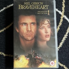 Braveheart - VHS Video Tape PAL - Mel Gibson - 13th Century Scotland Battle 1995