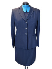 Liz Claiborne Women s Size 14 Black Yellow Striped Skirt Suit 2pc EUC